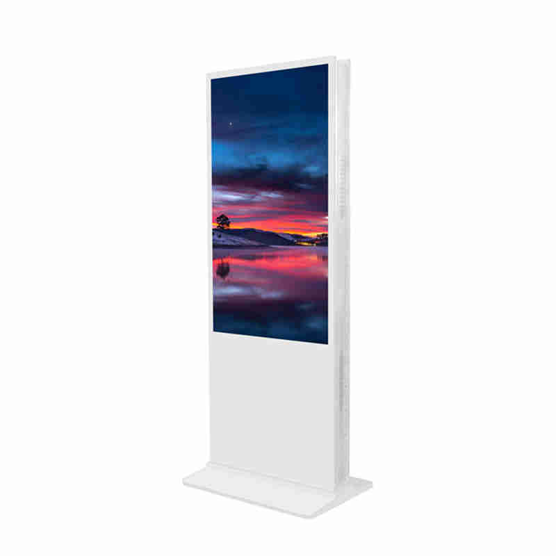 49 pollici Pavimento Upstanding Double Sided Digital Signage Advertising Player Billboard per il centro commerciale, catena store e banca lobby